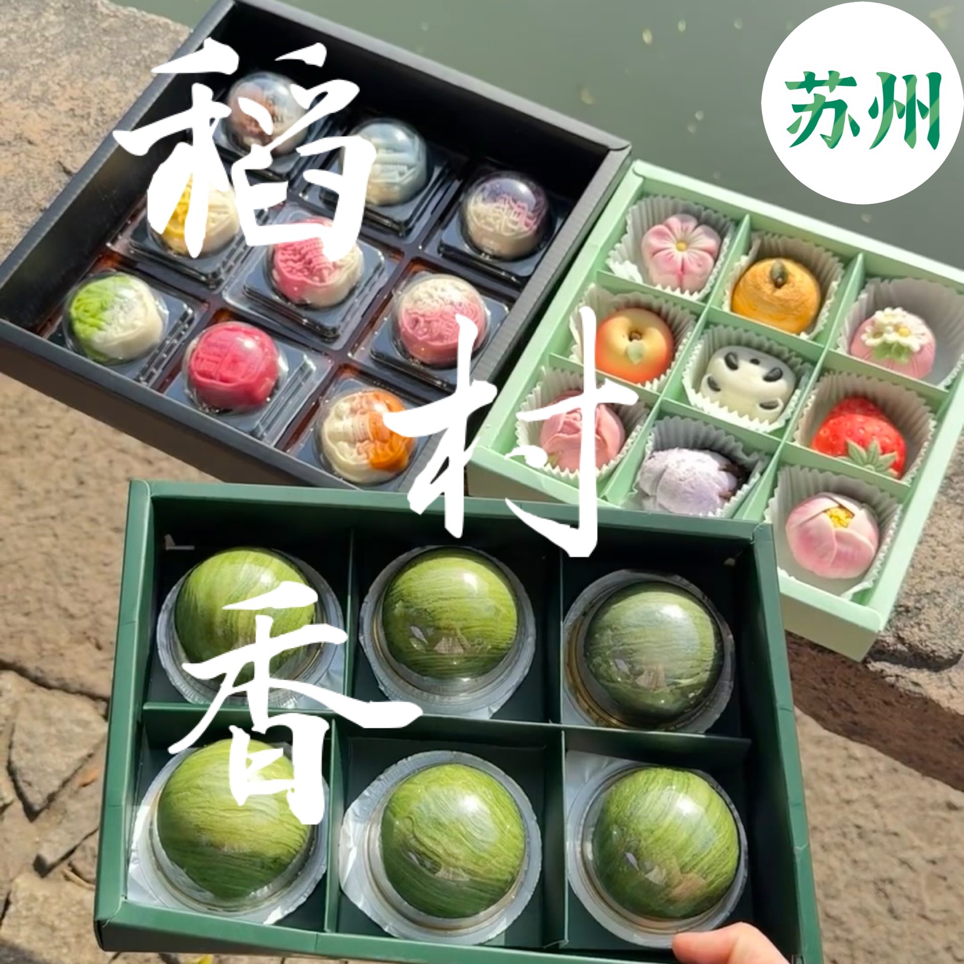 苏州特色稻香村苏式月饼五仁月饼苏州点心糕点茶点中秋月饼豆沙