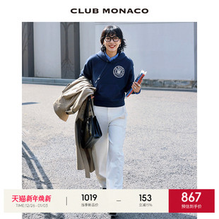 Crest美式 MONACO女装 休闲连帽情侣卫衣 CLUB 博主同款