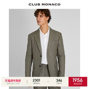 单排扣休闲通勤西装 透气亚麻薄款 外套 MONACO男装 CLUB