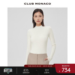 半高领针织衫 美丽诺细羊毛修身 毛衣 MONACO女装 CLUB