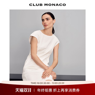 CLUB MONACO女装职场气质无袖老钱风修身中款连衣裙