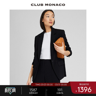 MONACO女装 通勤西装 垂坠醋酸经典 正装 外套 一粒扣修身 CLUB