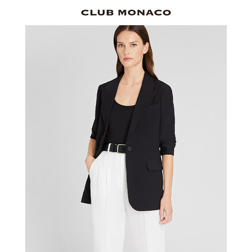 CLUB MONACO女装直筒宽松休闲通勤西装外套