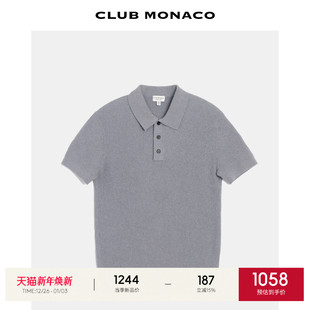 T恤Polo衫 CLUB 纯色罗纹短袖 早秋通勤针织衫 MONACO男士
