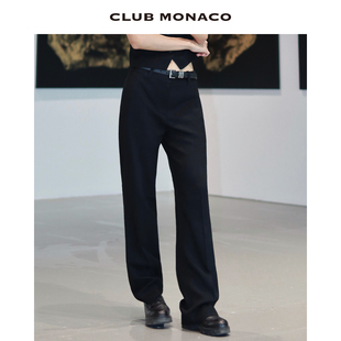 博主同款 MONACO女装 垂感醋酸显瘦通勤休闲西裤 CLUB