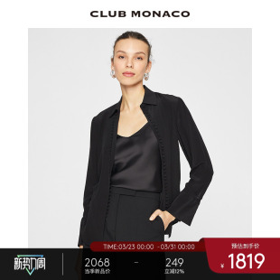 MONACO女装 CLUB 品牌经典 HELEK翻领通勤职业衬衫 100%桑蚕丝
