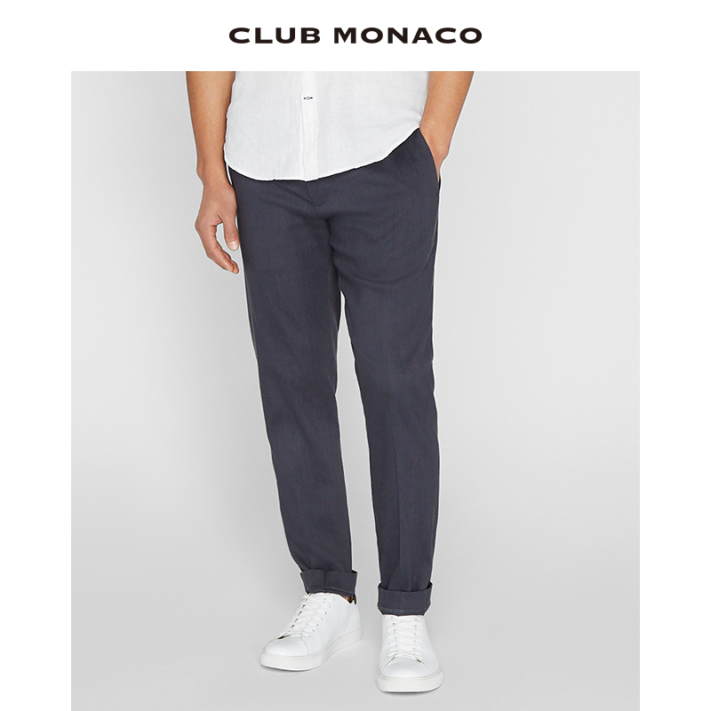 CLUBMONACO亚麻通勤西裤