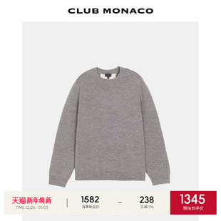 早秋休闲慵懒圆领长袖 MONACO男士 CLUB 针织衫 100%羊毛
