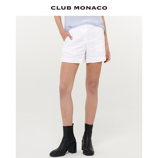 透气亚麻混纺休闲简约阔腿短裤 MONACO女装 CLUB