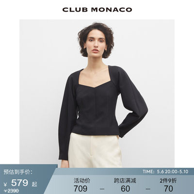 CLUBMONACO春季方领塑型袖子