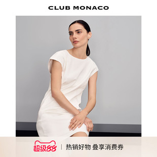 CLUB MONACO女装职场气质无袖老钱风修身中款连衣裙