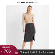 CLUB MONACO女装黑色包臀中长款格纹半身裙CUTAWAY