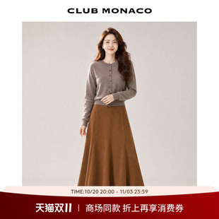 CLUB MONACO 2026年秋冬女士高智老钱高腰分割鱼尾中长半身裙