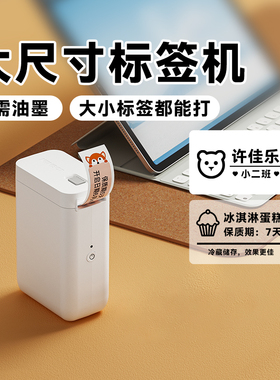 精臣D101家用贴纸标签打印机可连手机迷你便携小型手持价格打价机学生姓名日期便签手账收纳开关贴智能标签机