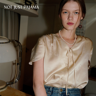 Just 春夏提花真丝短袖 Pajama Light新中式 正反两穿圆领 City Not