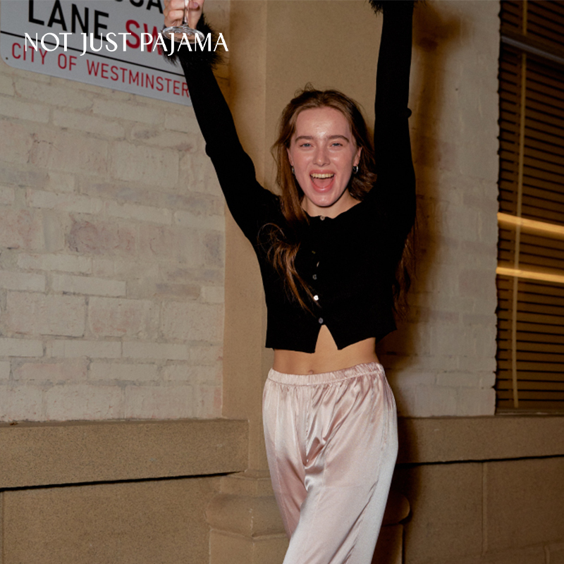 NJP真丝家居服羽毛派对睡衣