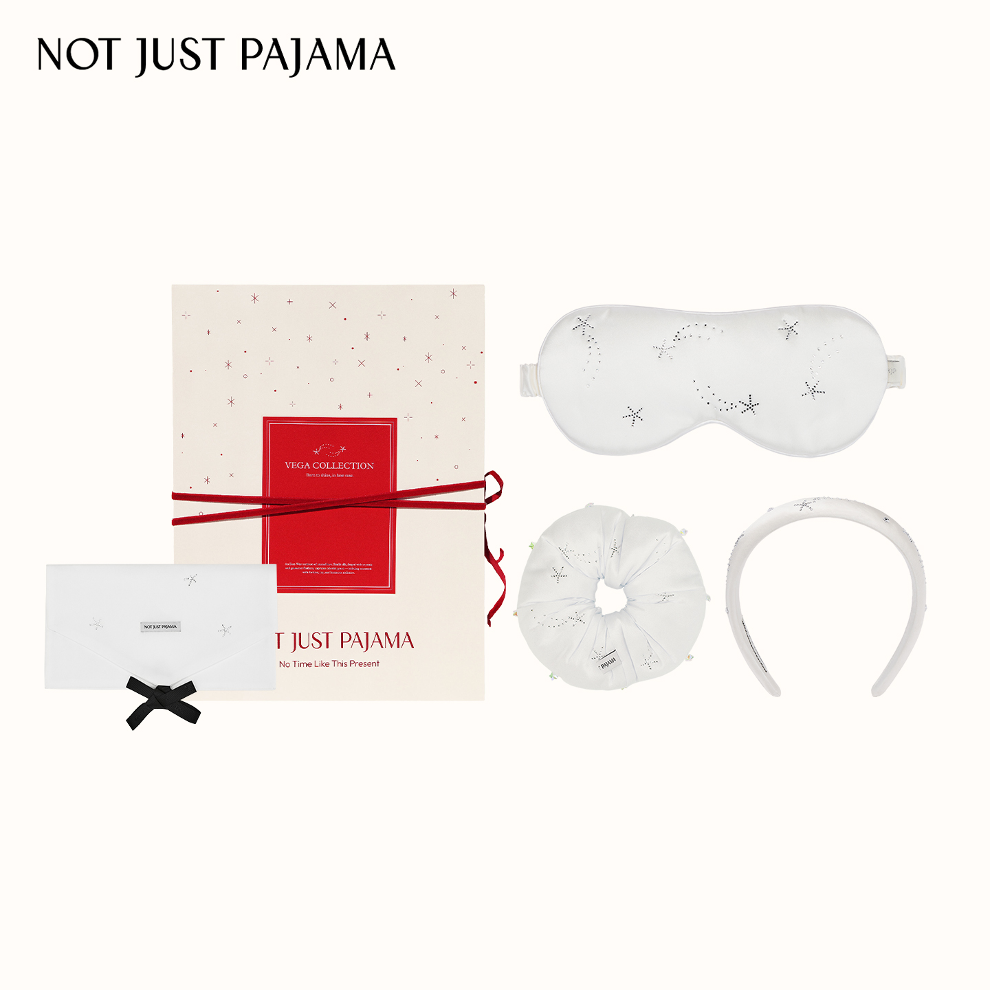 Not Just Pajama VEGA桑蚕丝眼罩发圈发箍礼盒生日新婚礼物送闺蜜