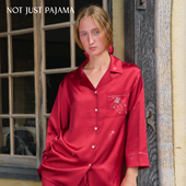 睡衣套装 Not VEGA节日限定22姆米真丝刺绣情侣款 长袖 Just Pajama