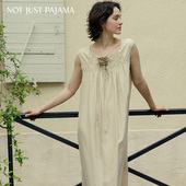Pajama阿尔勒假日系列砂洗哑光真丝无袖 Not Just 抽褶连衣裙
