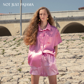 Just Pajama 22姆米真丝睡衣套装 Not 短袖 家居服可外穿