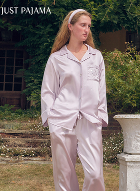 Not Just Pajama VEGA织女星系列22姆米真丝烫钻长袖睡衣套装