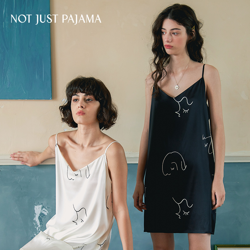 Not Just Pajama The Dream系列 真丝睡衣女夏季吊带连衣裙可外穿