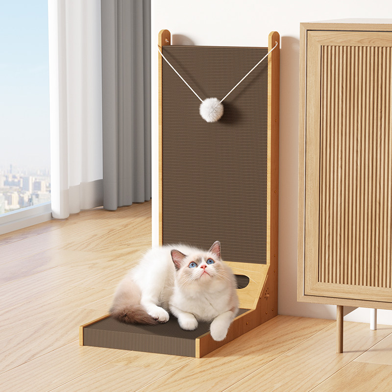 L型猫抓板立式耐磨不掉屑猫爪板耐抓猫窝猫爬架一体大号猫咪玩具