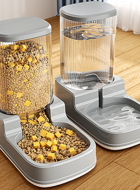 猫咪饮水机猫粮自动喂食器猫狗狗喝水宠物喂水不插电流动水壶神器