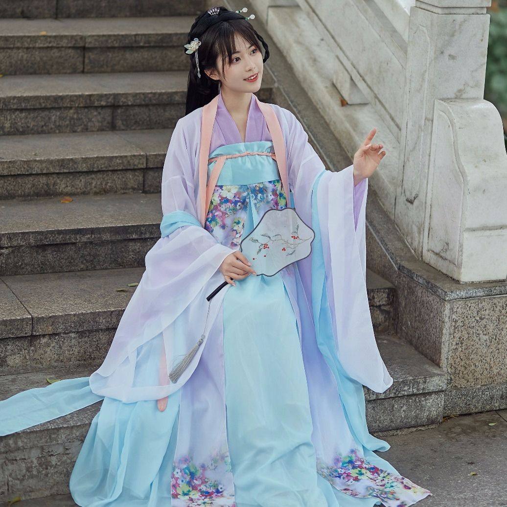 汉服女古装衣服女长款学生古风仙女日常儒裙女套装襦裙大袖女汉服