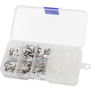 盒装6.3/4.8/2.8插簧插片护套 冷压接线端子公母对插接头送工具