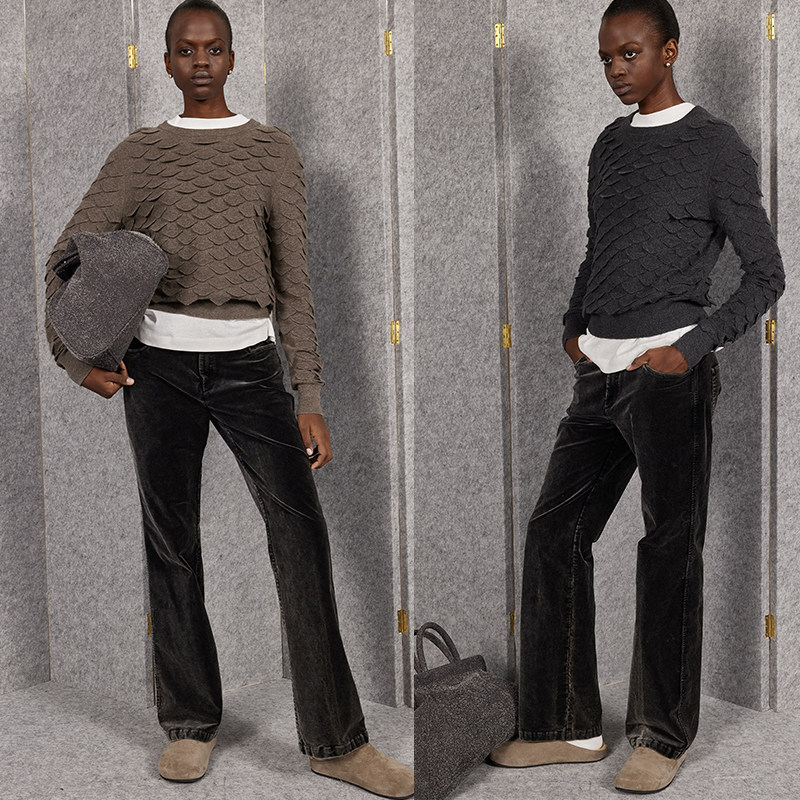 WEARABLE EVENT 鱼鳞羊毛套头