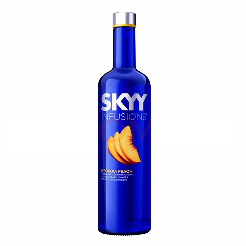 深蓝伏特加SKYY蜜桃口味PEACH VODKA利口酒 750ml*1 美国原瓶进口