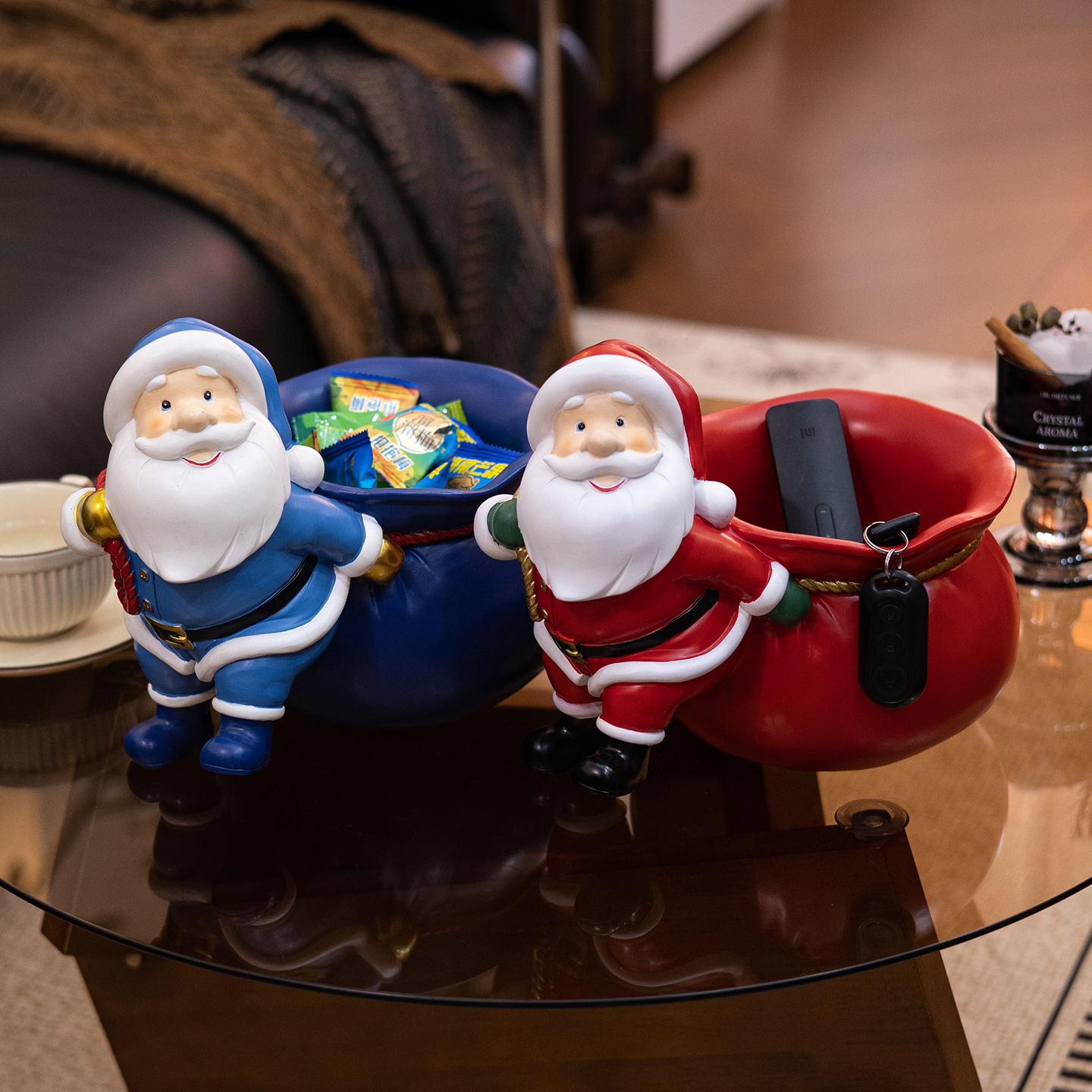 摆设圣诞老人橱窗场景布置摆件