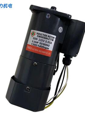 TAILI 90W定速电机220V单相交流齿轮刹车感应电机5I90GN-CTM