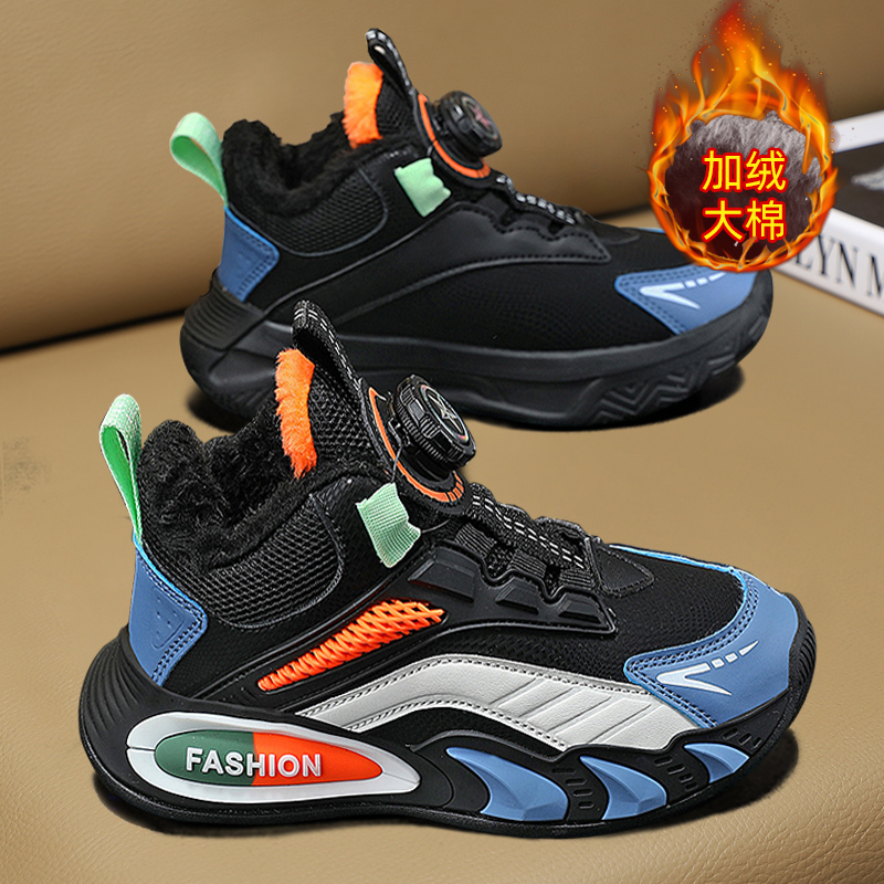 匹克企鹅儿童棉鞋男童运动鞋加绒