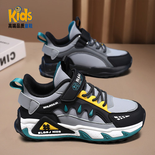 匹克企鹅男童鞋子2025冬季新款运动鞋男孩中大童加绒棉鞋儿童男鞋