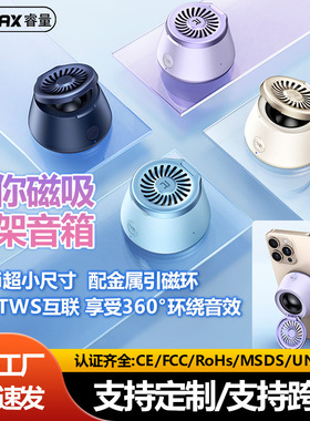 REMAX睿量新款TWS蓝牙音响无线便携磁吸支架低音炮迷你小音箱MB02