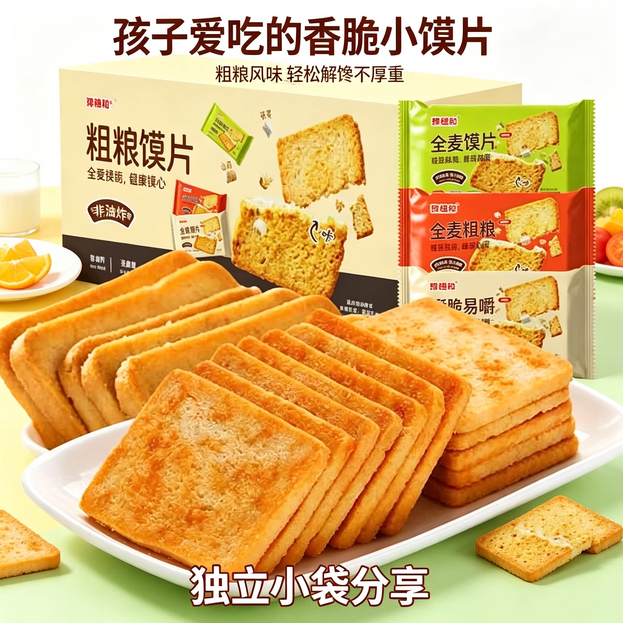 豫穗和茯苓山药全麦香脆馍片图片