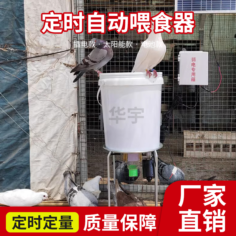 喂雞喂食器雞食定時(shí)定量遠(yuǎn)程自動(dòng)投料機(jī)鴿子太陽(yáng)能投喂神器投食器