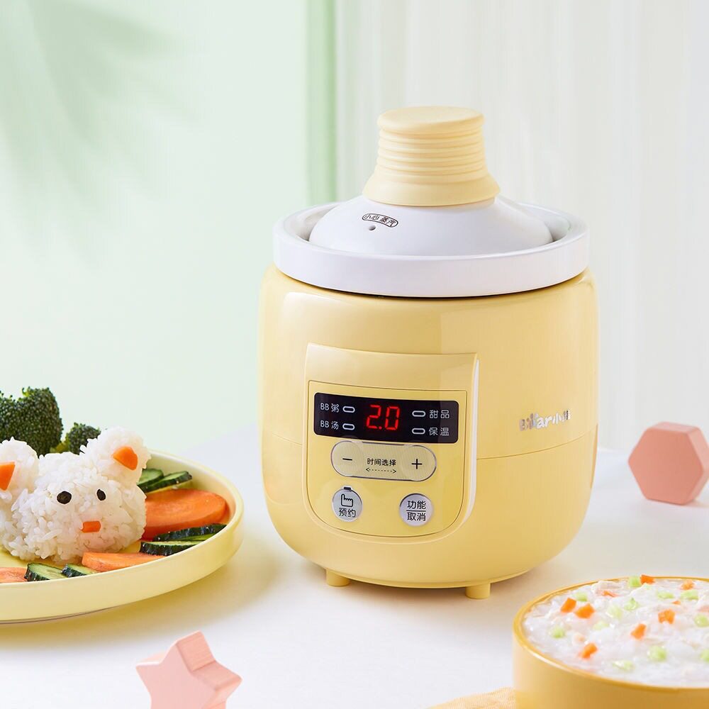 bear/小熊 ddg-d05b1电炖锅炖盅宝宝煲粥锅0.5升陶