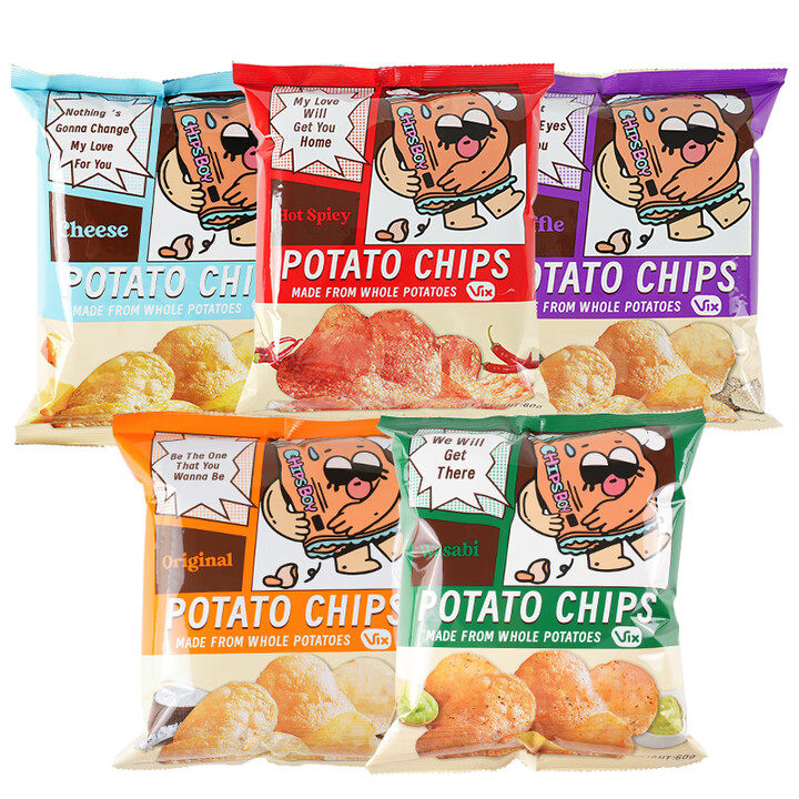 薯袋仔薯片芥末味松露味奶酪味60g原装进口休闲零食膨化食品小吃