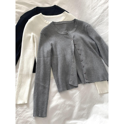 郑菲菲针织开衫外套女