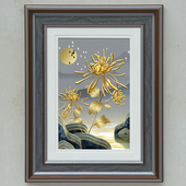 相框装 轻奢复古相框挂墙海报装 饰架油画框24寸30寸4k8k美式 裱定制