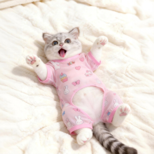 猫咪衣服夏天薄款透气凉凉衣防掉毛狗狗空调服防晒衣小猫咪家居服