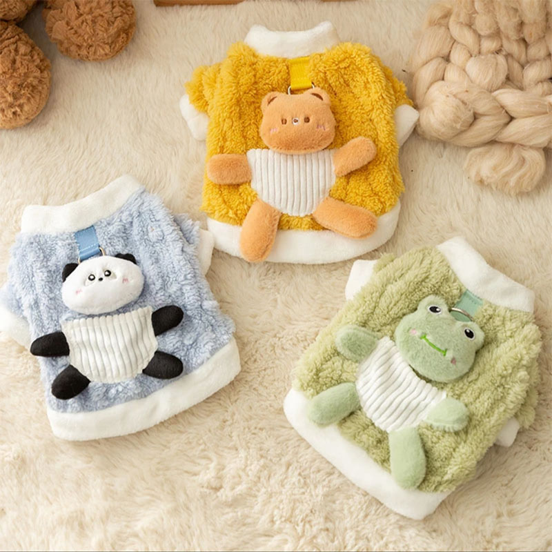 宠物衣服猫咪卡通卫衣加绒加厚