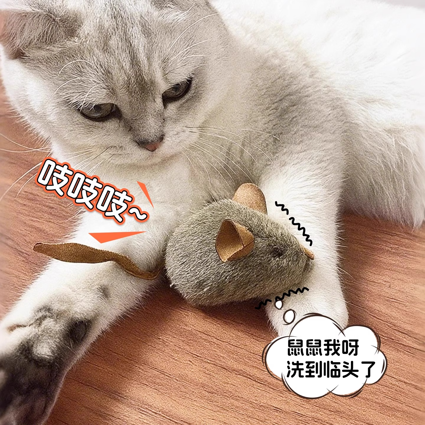 猫咪玩具仿真叫叫鼠电子发声老鼠
