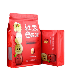 红枣夹核桃大包装袋坚果干果自封外袋透明小内袋枣加核桃小包装袋