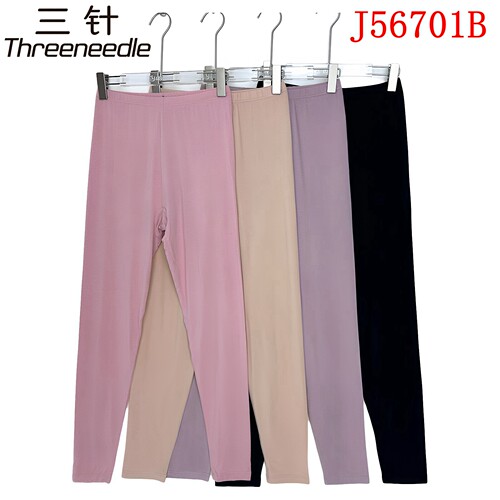 三针内衣女士超薄轻肤绒单裤J56701B磨毛打底秋裤线裤衬裤保暖裤