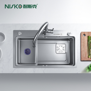 NISKO耐斯克304不锈钢智能水槽家用加厚洗菜盆洗碗池大单槽水槽