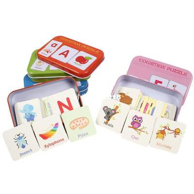 Montessori English Word Flash Cards Digital/Letter/Shape/Ani